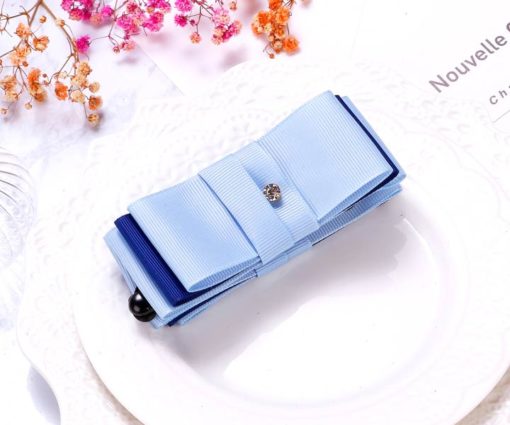 質感亮鑽相交夾♥藍2入