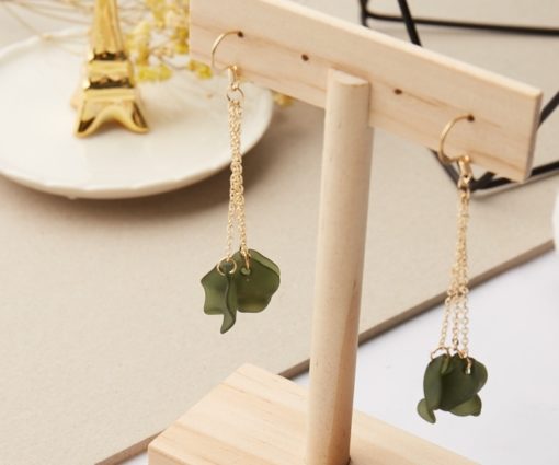 Alternative view of 花花世界耳環♥金綠2對