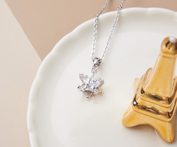 冰晶星願項鍊♥銀1入