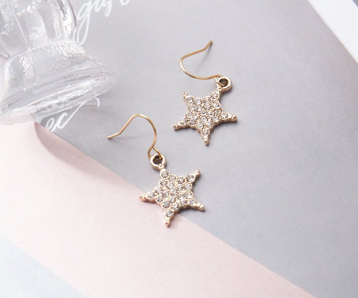 星辰星鑽耳環♥2對