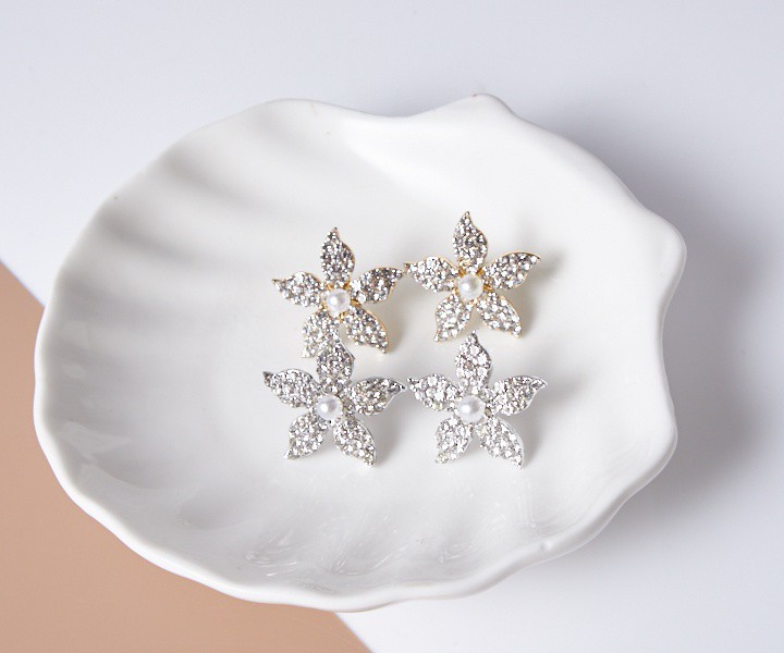 Alternative view of 璀璨之花耳環-金2對