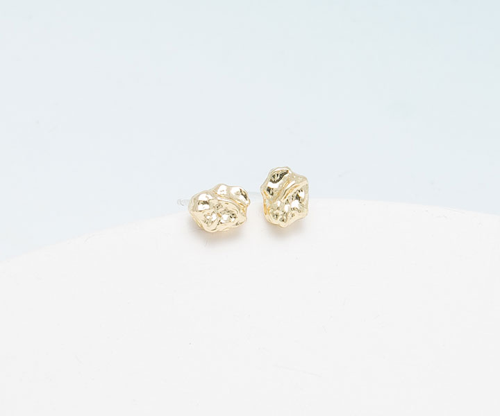 金色碎片耳環♥2對