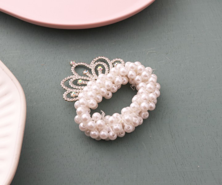 珍珠皇冠髮束-1入