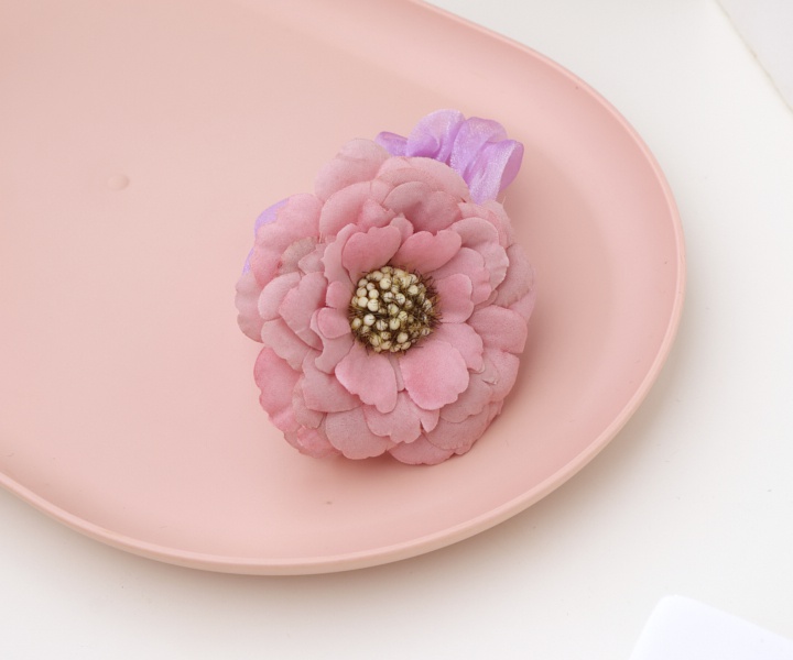 Alternative view of 皮克米頭花髮束-粉+桃2入