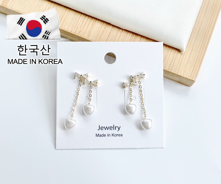 韓國925銀針14K耳環-1對