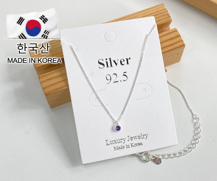 S925純銀紫月光項鍊-1條