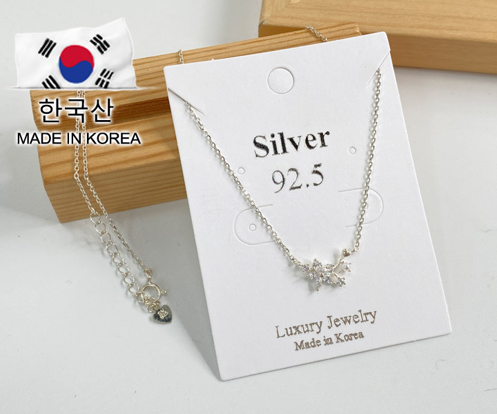 S925純銀優雅花項鍊-1入