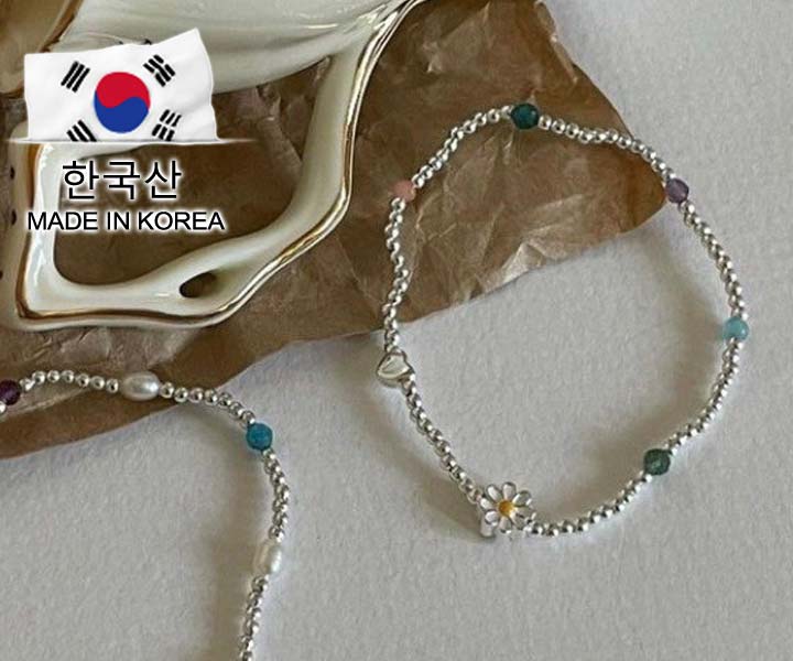 S925雛菊水晶純銀手鍊-1入
