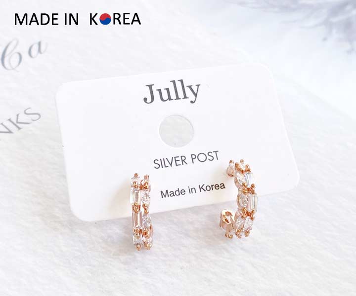 Jully原裝水晶鑽耳環-1對