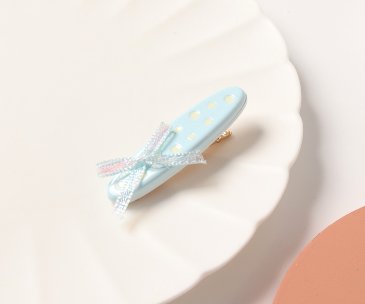 彩帶點點髮夾-1組5入