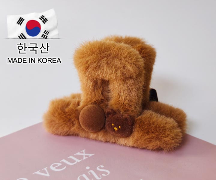 Korea毛毛熊抓夾-1入