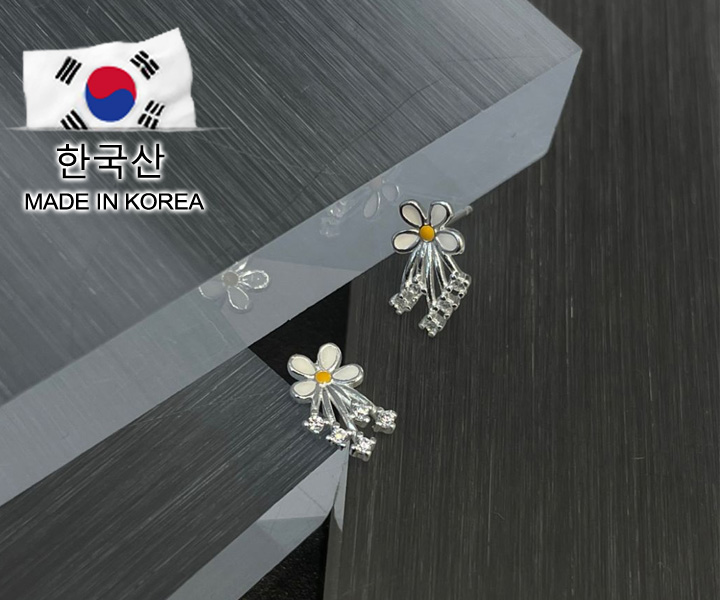 S925花盛開純銀耳環-1對