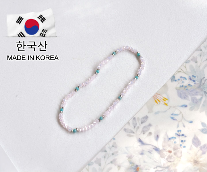 KOREA限量粉水晶手鍊-1條