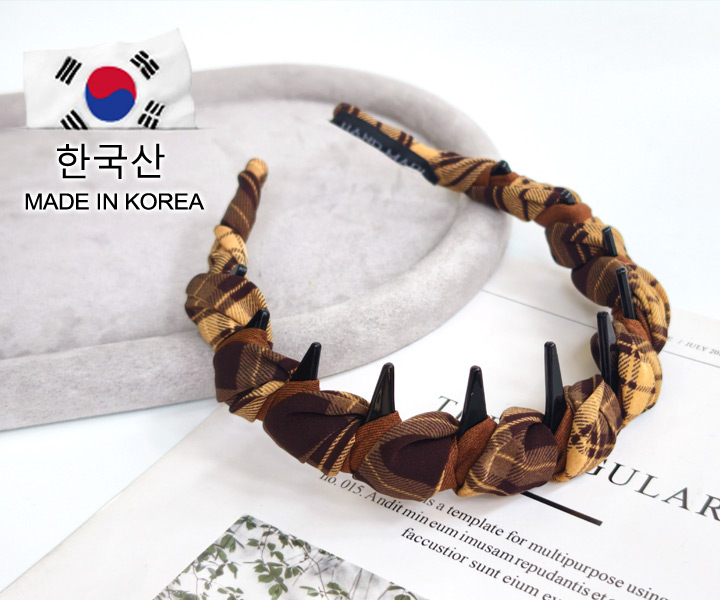 KOREA增髮量帶齒髮箍-學院風