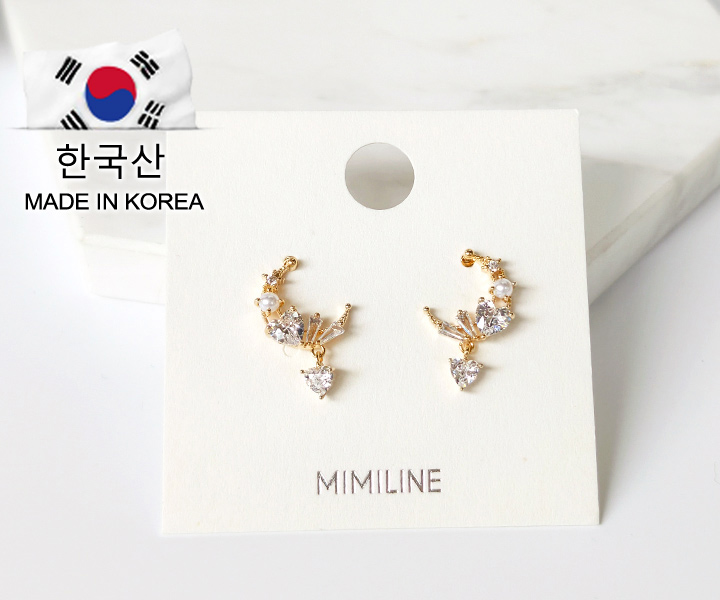 MIMILINE耳環925銀針-月