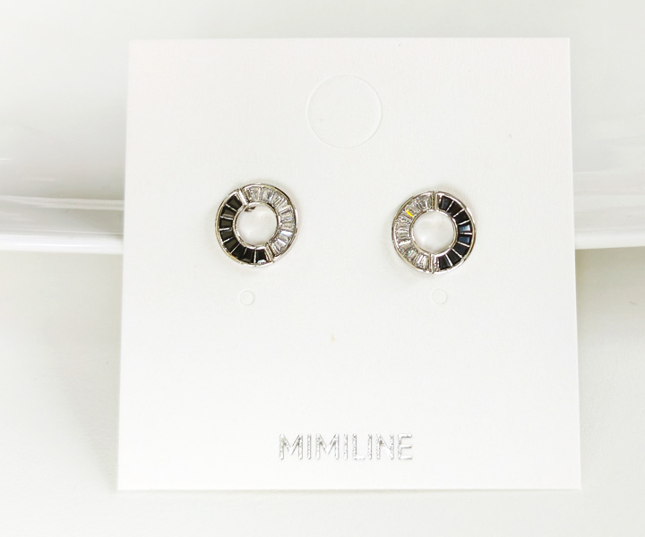 MIMILINE銀針小耳環-銀:圖片 2