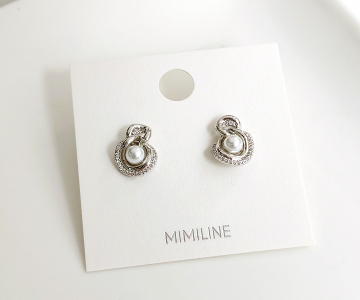 Alternative view of MIMILINE輕奢耳環-銀