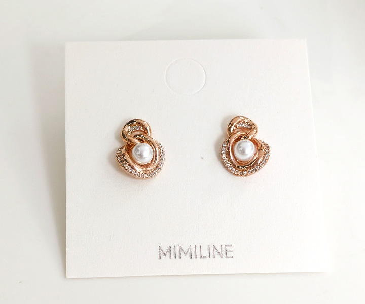 Alternative view of MIMILINE輕奢耳環-玫金